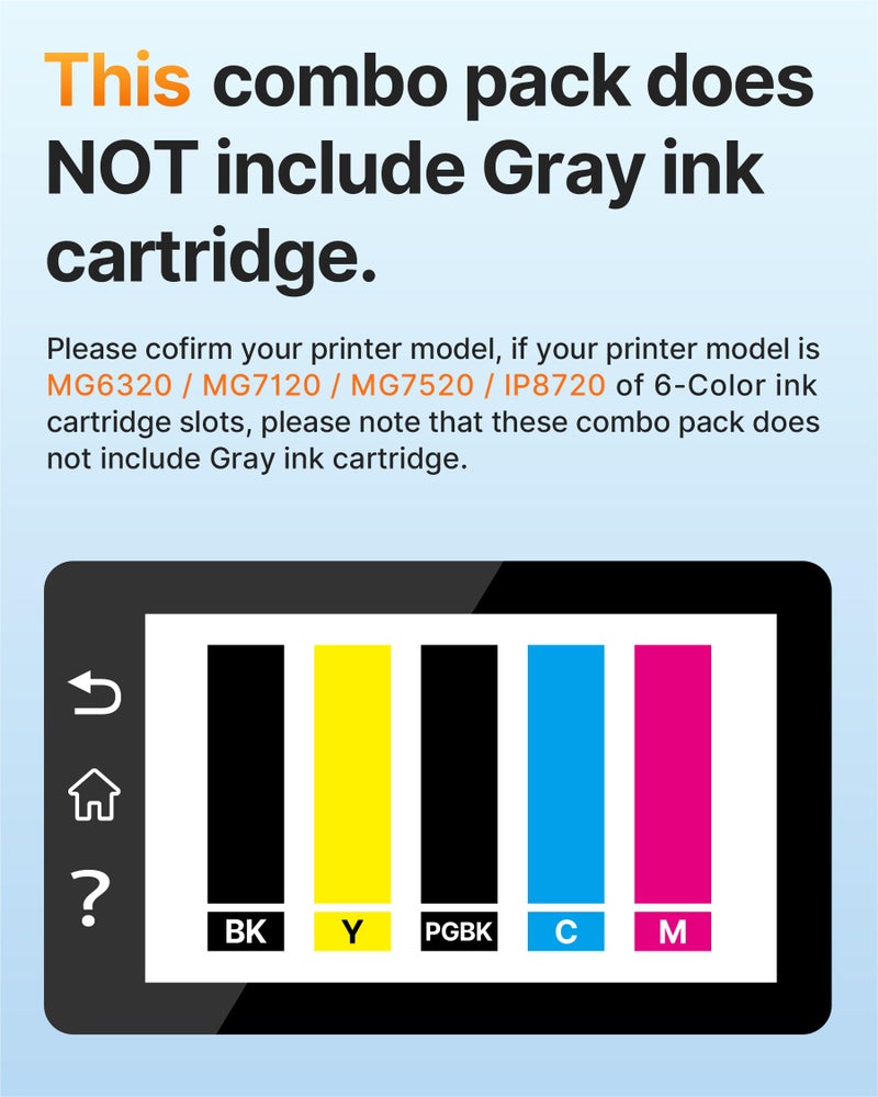 E-Z Ink Compatible Ink Cartridges Replacement for Canon 250 251 XL PGI-250XL CLI-251XL to use with Pixma MX922 MX920 MG5520 MG7520 IX6820 IP8720 MG6620 MG6320 MG7120 (20 Pack) - Image 5